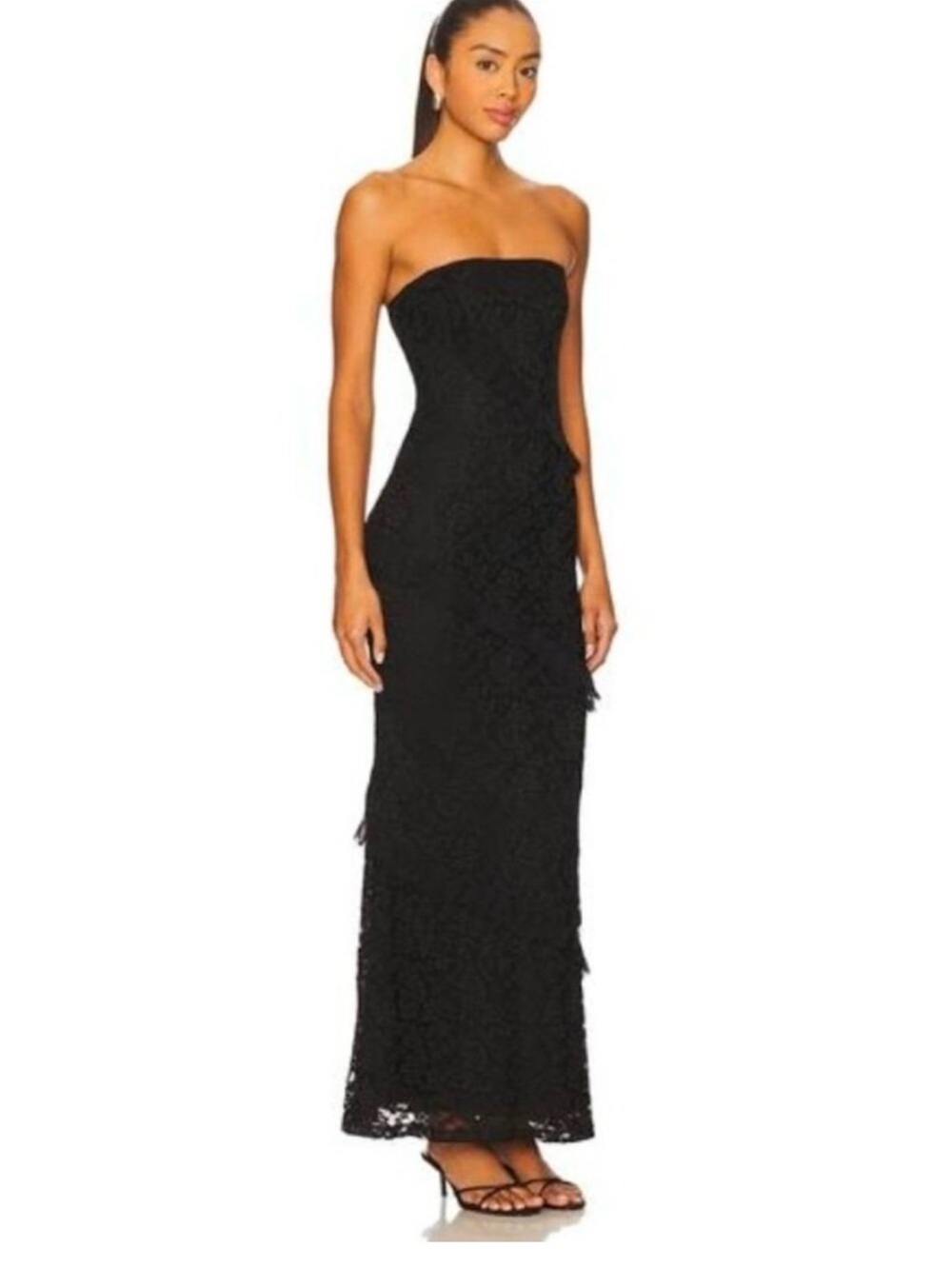 MORE TO COME Xandra Maxi Dress in Black Size small